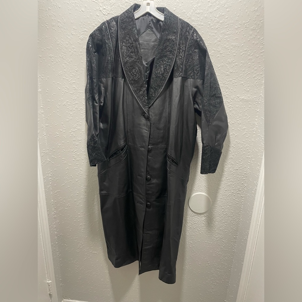 Preston & York Women’s Vintage leather Trench size 1X